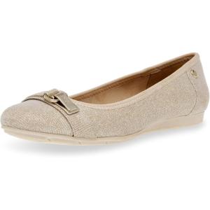 Anne Klein Women’s Able Comfortable Ballet Flat, Platinum, 7 M US