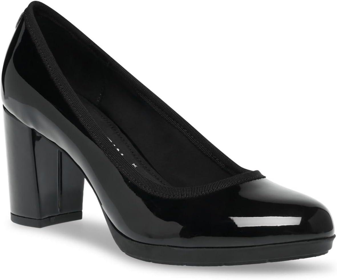 imageAnne Klein Womens Castana Comfortable Block Heeled PumpBlack