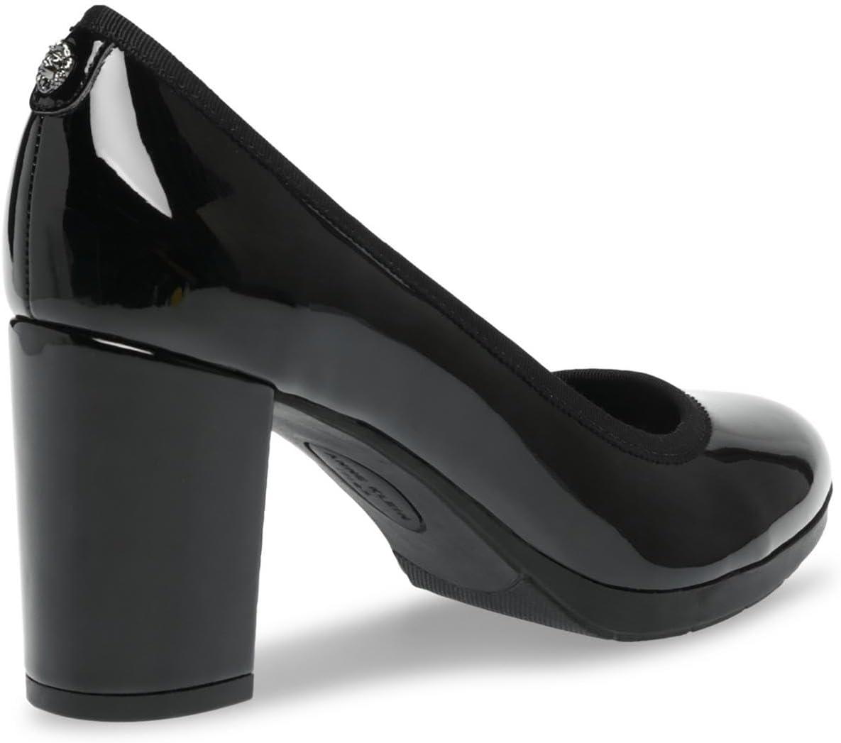 imageAnne Klein Womens Castana Comfortable Block Heeled PumpBlack