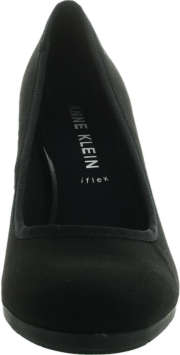 imageAnne Klein Womens Castana Comfortable Block Heeled PumpBlack Stretch