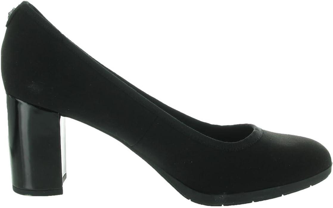 imageAnne Klein Womens Castana Comfortable Block Heeled PumpBlack Stretch