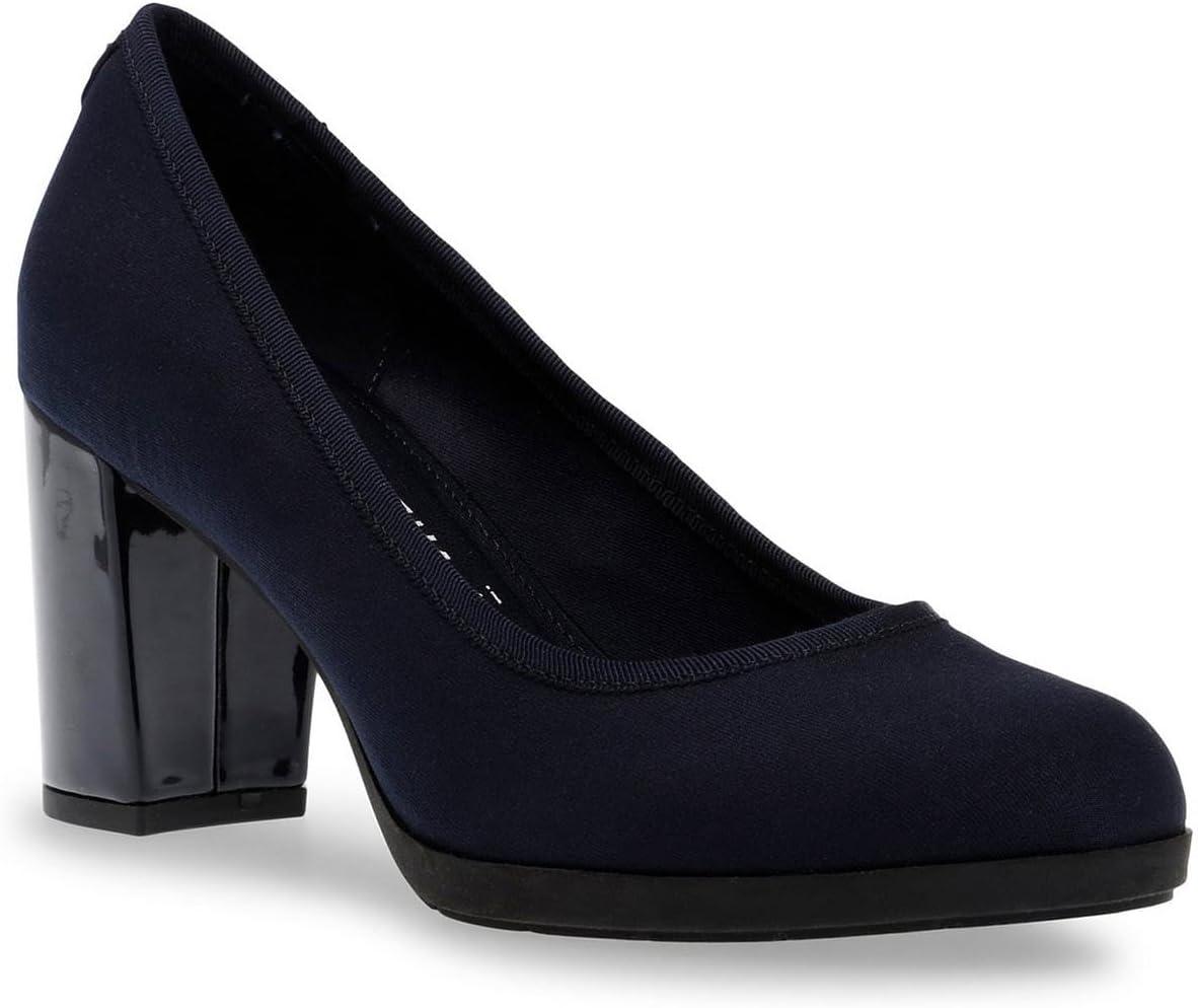imageAnne Klein Womens Castana Comfortable Block Heeled PumpNavy