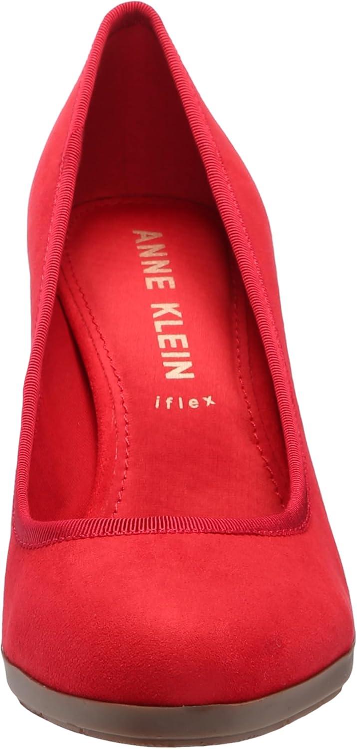 imageAnne Klein Womens Castana Comfortable Block Heeled PumpRed