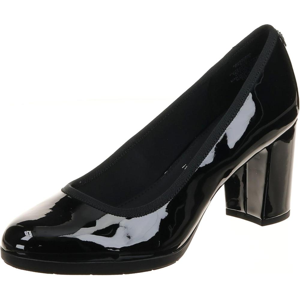imageAnne Klein Womens Castana Comfortable Block Heeled PumpBlack