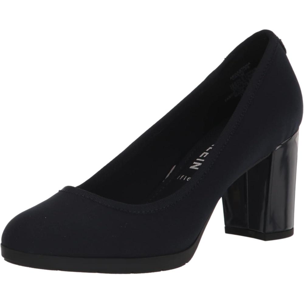 imageAnne Klein Womens Castana Comfortable Block Heeled PumpNavy