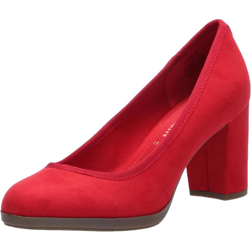 imageAnne Klein Womens Castana Comfortable Block Heeled PumpRed