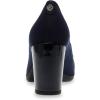 Anne Klein Women’s Castana Comfortable Block Heeled Pump(Stretch Navy)