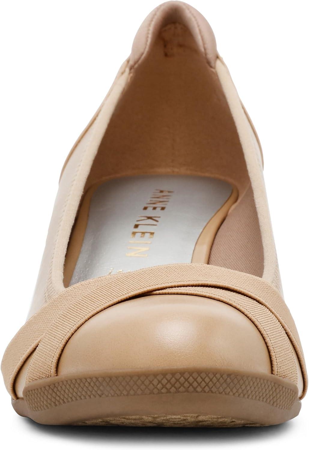 imageAnne Klein Womens Timeout Wedge Heel PumpBiscotti Nude