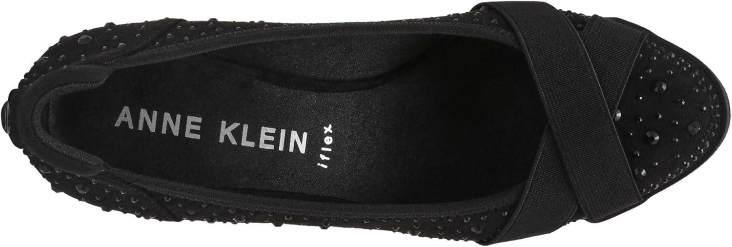 imageAnne Klein Womens Timeout Wedge Heel PumpBlack Crystal