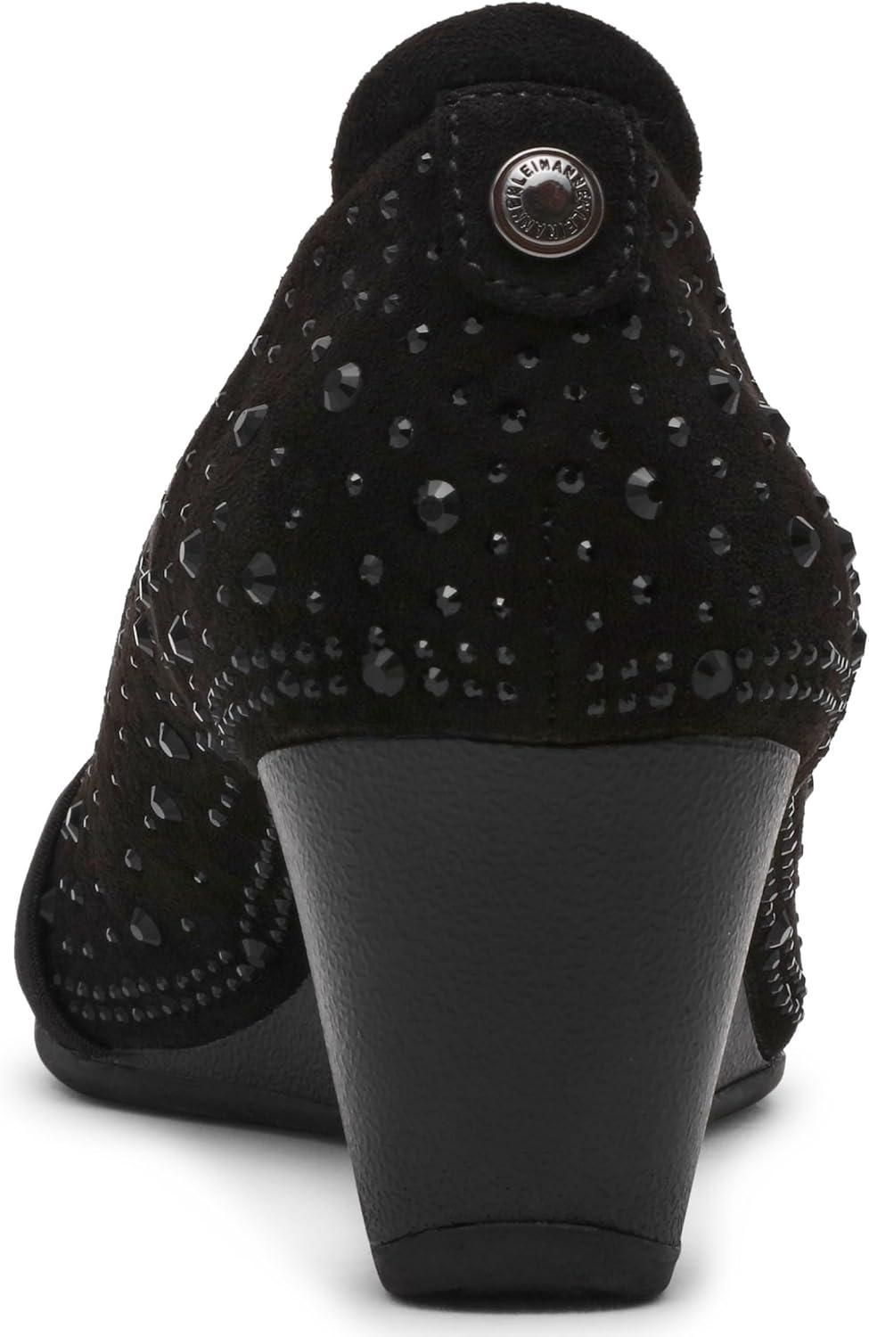imageAnne Klein Womens Timeout Wedge Heel PumpBlack Crystal