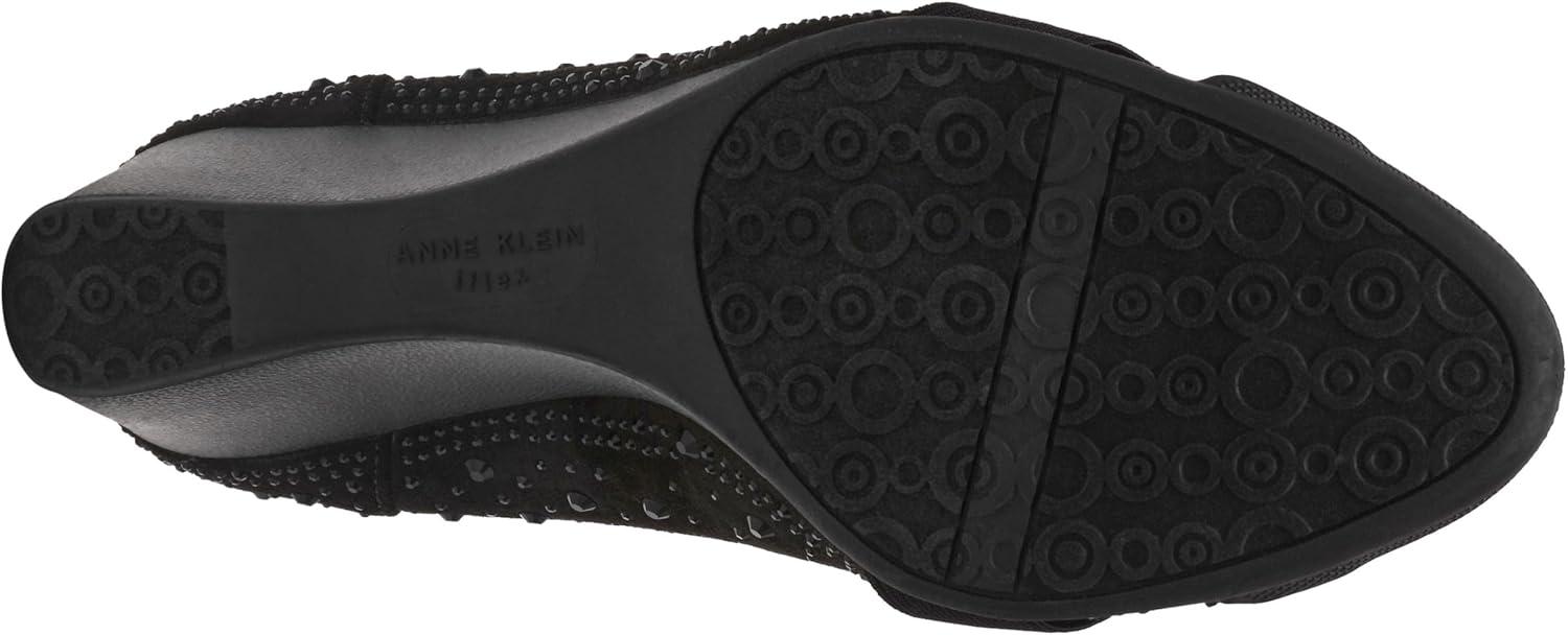 imageAnne Klein Womens Timeout Wedge Heel PumpBlack Crystal