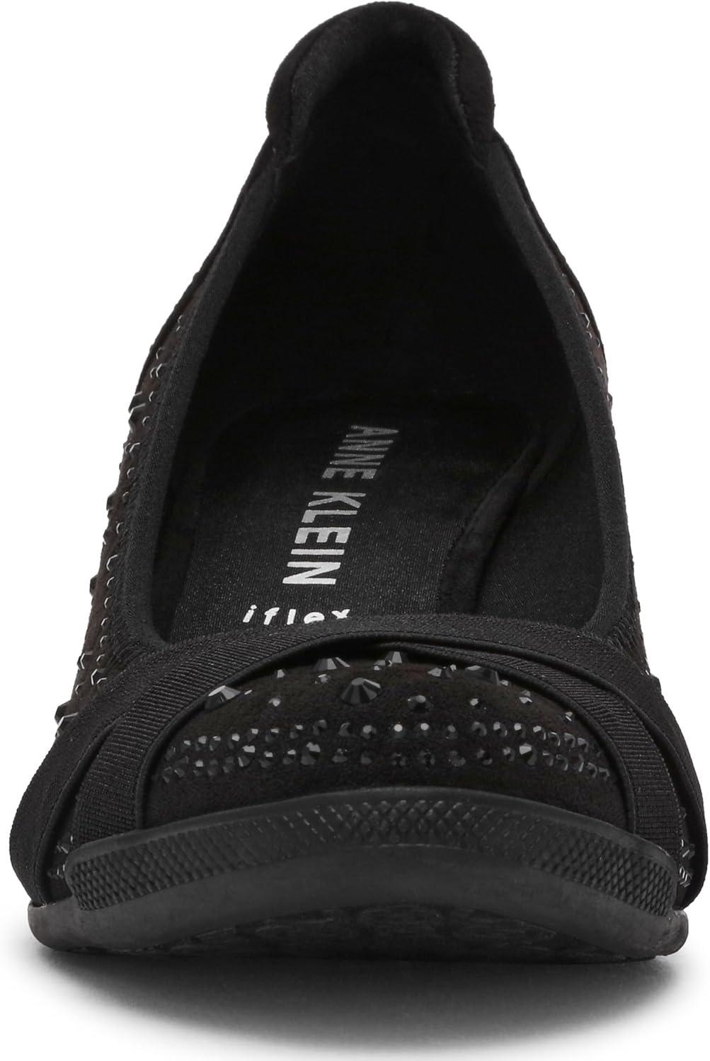 imageAnne Klein Womens Timeout Wedge Heel PumpBlack Crystal