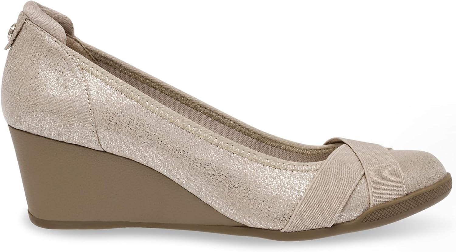 imageAnne Klein Womens Timeout Wedge Heel PumpTwilight Taupe