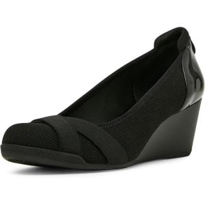 Anne Klein Women’s Timeout Wedge Heel Pump(Black)