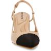 Anne Klein Women’s Brooklyn Pointed Toe Slingback Heels(Nude Black)