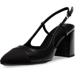 Anne Klein Women’s Brooklyn Pointed Toe Slingback Heels(Black)