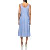 Anne Klein Women’s Tank Dress with Button Detail(Santorini Blue/Brt Wht)