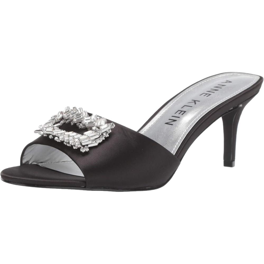 imageAnne Klein Womens Sprinkle Dress Sandal SandalBlack Satin