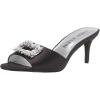 Anne Klein Women’s Sprinkle Dress Sandal Sandal(Black Satin)