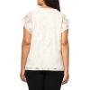 Anne Klein Women’s Blssm Lace Flttr SLV Tank W Ladder Lace(White Dove)
