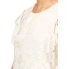 Anne Klein Women’s Blssm Lace Flttr SLV Tank W Ladder Lace(White Dove)