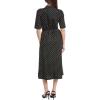 Anne Klein Women’s Mock Neck Elbow Lenght SLV Dress(Anne Black/White Dove)