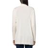 Anne Klein Women’s Sonoma Cardigan W Rib Collar(White Dove)