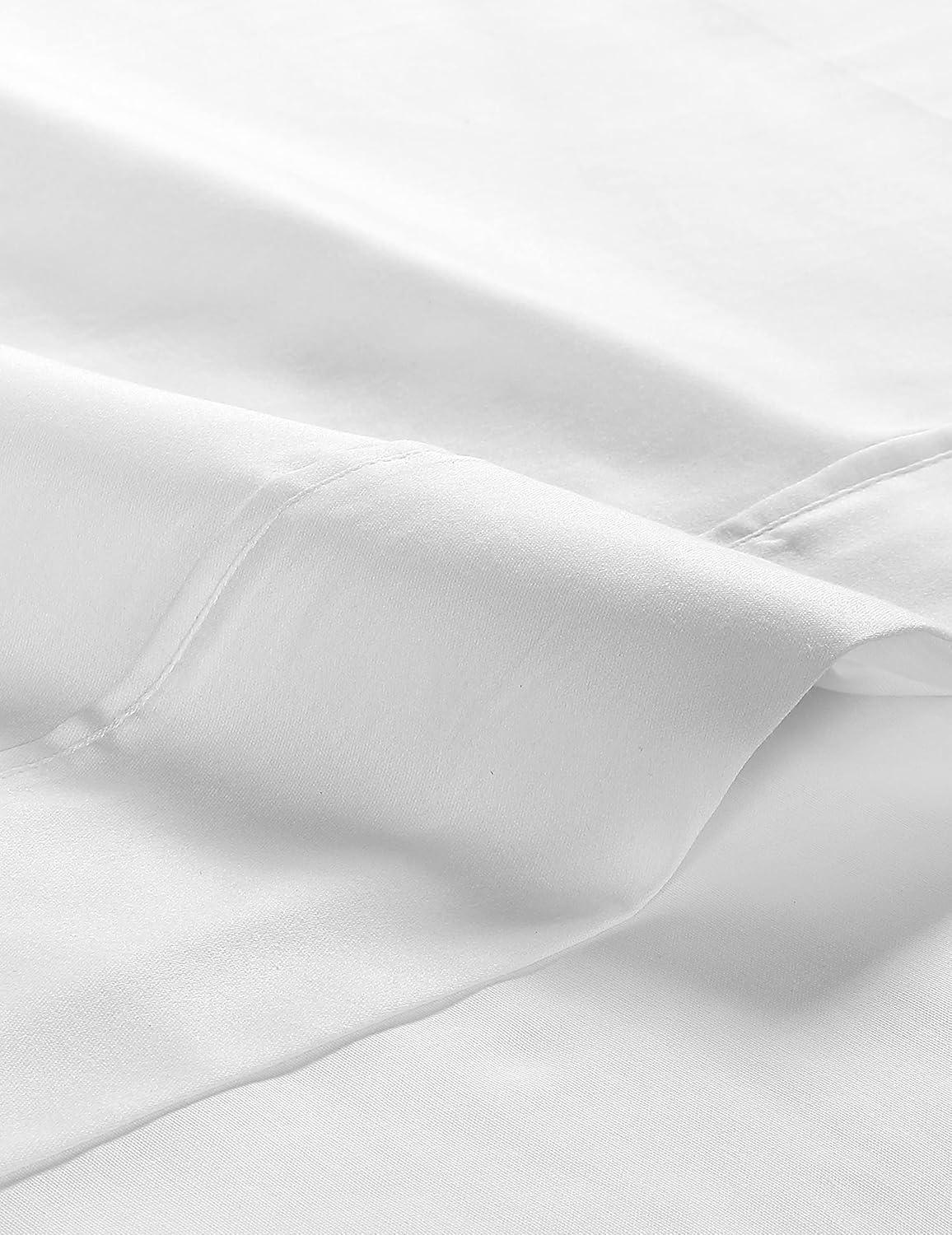 imageAnne Klein Reverie 100 Cotton Solid Sheet Set California King BlueGreyWhite