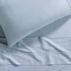 Anne Klein Reverie 100% Cotton Solid Sheet Set, California King, Blue-Grey(Blue-grey)
