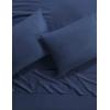 Anne Klein Reverie 100% Cotton Solid Sheet Set, California King, Blue-Grey(Navy)