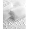 Anne Klein Reverie 100% Cotton Solid Sheet Set, California King, Blue-Grey(White)