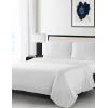 Anne Klein Reverie 100% Cotton Solid Sheet Set, California King, Blue-Grey(White)