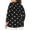 Anne Klein Women’s Printed Ity 3/4 SLV Wrap Top (H22)(Anthracite/Amethyst)