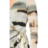 Anne Klein Women’s Printed Mesh 3q SLV Wrap Top(White Dove Multi)