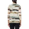 Anne Klein Women’s Printed Mesh 3q SLV Wrap Top(White Dove Multi)