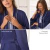 Anne Klein Womens Long Sleeve Knee Length Robe – Lightweight & Breathable Cotton Blend Bathrobe – Cozy Everyday Loungewear(Medieval Blue)