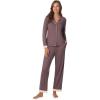Anne Klein Womens Long Sleeve Button Down Pajama Top & Relaxed Pant Set – Soft Sweater Knit – Cozy Sleepwear & Loungewear PJs(Taupe Sparrow)