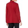 Anne Klein Women’s Faux Double Breasted Stretch Blazer(Sangria/Sangria)