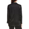 Anne Klein Women’s Satin Crinkle Notch Collar One Bttn Jack(Anne Black)