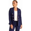 Anne Klein Women’s Faux Double Breasted Stretch Blazer(Distant Mountain)