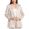 Anne Klein Women’s Satin Crinkle Notch Collar One Bttn Jack(Canvas)