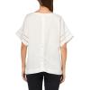 Anne Klein Women’s Dolman Sleeve Blouse W Trim(Bright White)