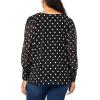 Anne Klein Women’s Printed Ity W Printed Chiffon Bishop SLV(Anthracite/Amethyst)