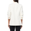 Anne Klein Women’s Linen Notch Collar Jacket W Rouched Slee(Bright White)