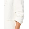 Anne Klein Women’s Linen Notch Collar Jacket W Rouched Slee(Bright White)