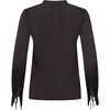 Anne Klein Women’s Tie Neck Ls Blouse W Stand Collar(Anne Black)