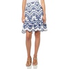 Anne Klein Women’s Pull on Ruffle Eyelet Skirt (Lined)(Brght Wht/Santorini Bl)