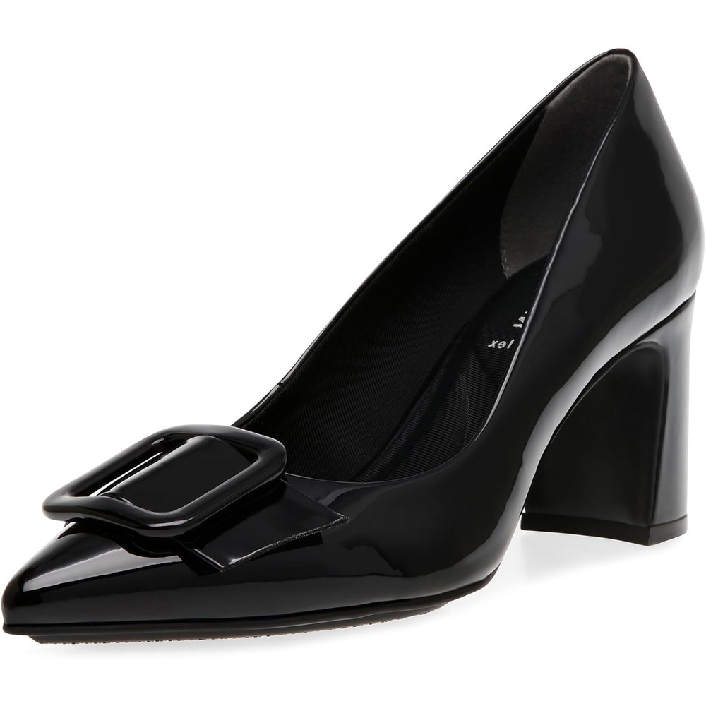 image:imageAnne Klein Womens Baretta PumpsBlack Patent