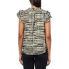 Anne Klein Women’s Ruffle SLV Tie Blouse(Anne Black Multi)
