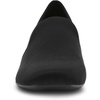 Anne Klein Women’s Wedge Pump Wendell, Closed Toe Comfortable Slip-On Business Casual Office Heel(Black Stretch)